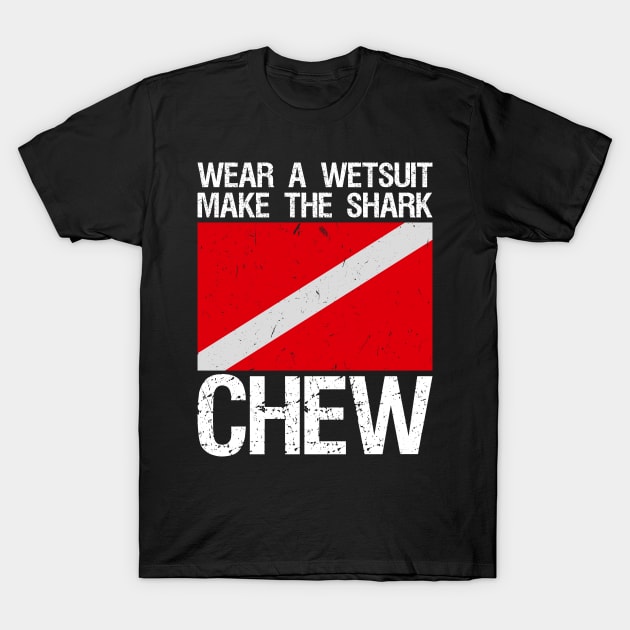 Funny Scuba Diving Shirts Diver Flag Scuba Lover Gift Shark T-Shirt by uglygiftideas